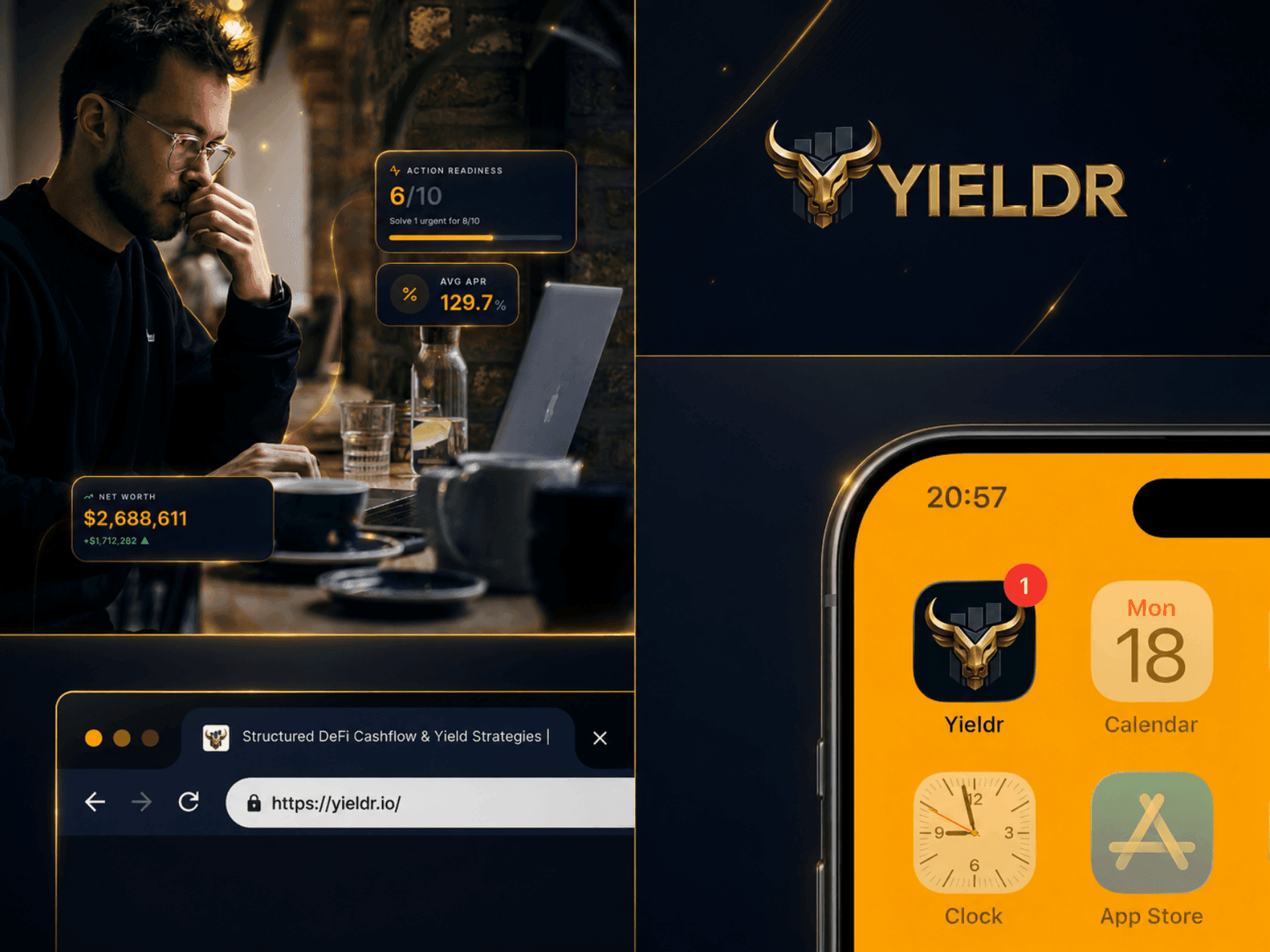 Custom website and mobile app development in Dubai for Yieldr